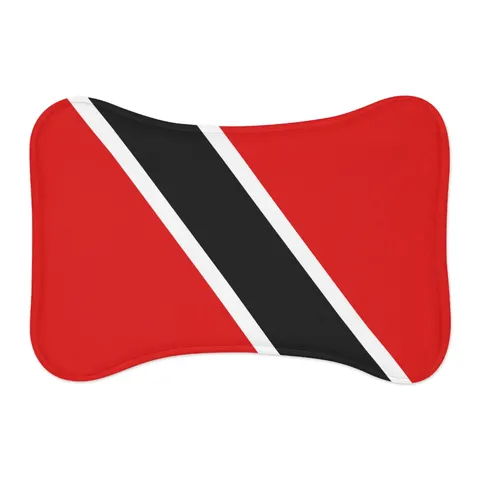 Trinidad & Tobago Diagonal Stripe Pet Feeding Mats — other view