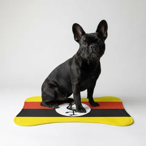 Uganda Black Yellow Red Bands Pet Feeding Mats