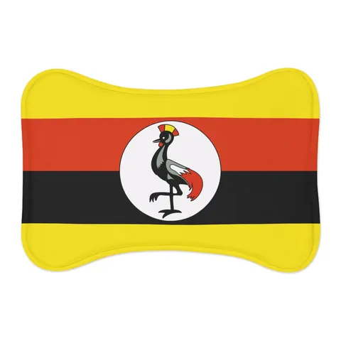 Uganda Black Yellow Red Bands Pet Feeding Mats — other view