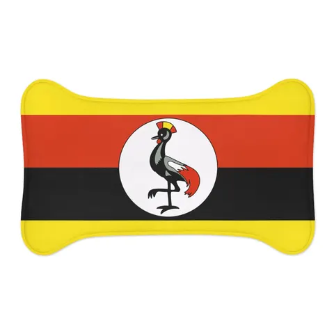 Uganda Black Yellow Red Bands Pet Feeding Mats — other view