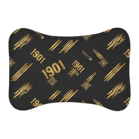 Grambling 1901 Black & Gold Edge Pet Feeding Mats — other view
