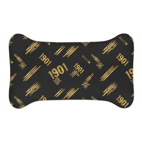 Grambling 1901 Black & Gold Edge Pet Feeding Mats — other view