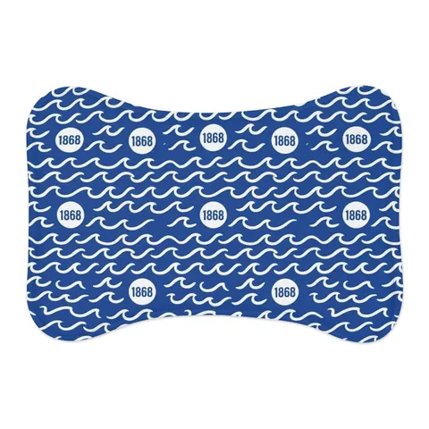 Hampton 1868 Blue & White Wave Pet Feeding Mats — other view