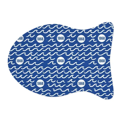 Hampton 1868 Blue & White Wave Pet Feeding Mats — other view