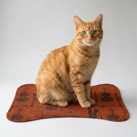 Harlem Jazz Silhouettes Pet Feeding Mats
