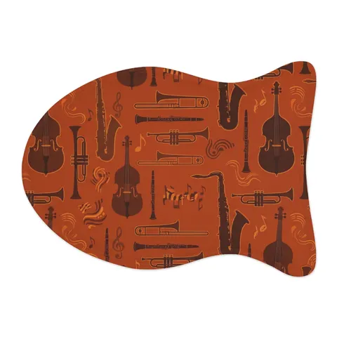 Harlem Jazz Silhouettes Pet Feeding Mats — other view