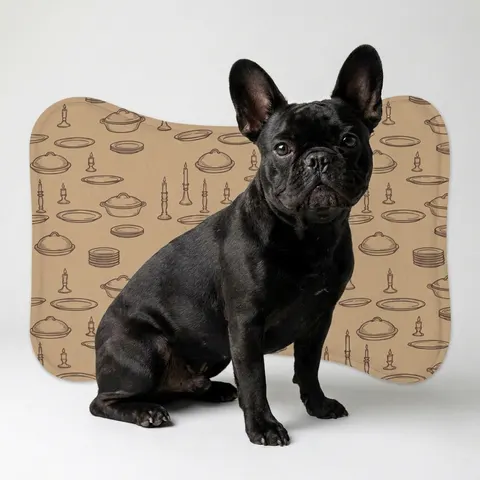 Holiday Family Dinner Icons Pet Feeding Mats
