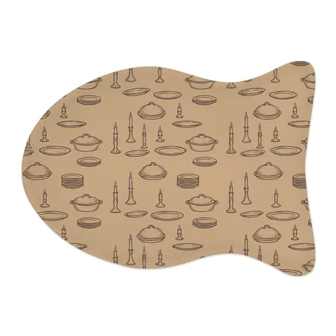 Holiday Family Dinner Icons Pet Feeding Mats — other view
