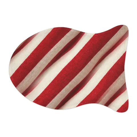Holiday Candy Cane Twist Pet Feeding Mats — other view