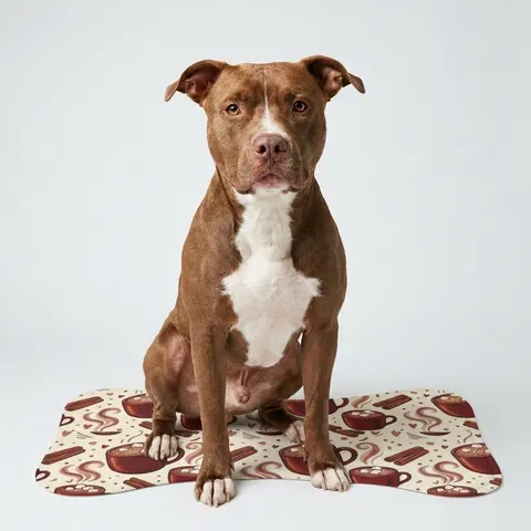Holiday Hot Cocoa & Marshmallows Pet Feeding Mats