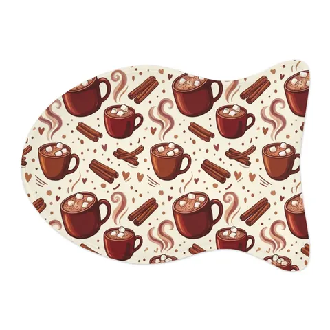 Holiday Hot Cocoa & Marshmallows Pet Feeding Mats — other view