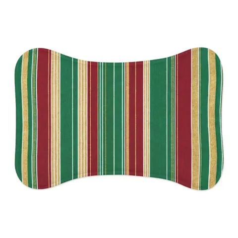 Holiday Gift Wrap Stripes Pet Feeding Mats — other view