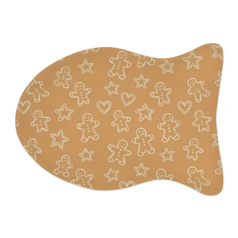 Holiday Gingerbread Cookie Pattern Pet Feeding Mats — other view