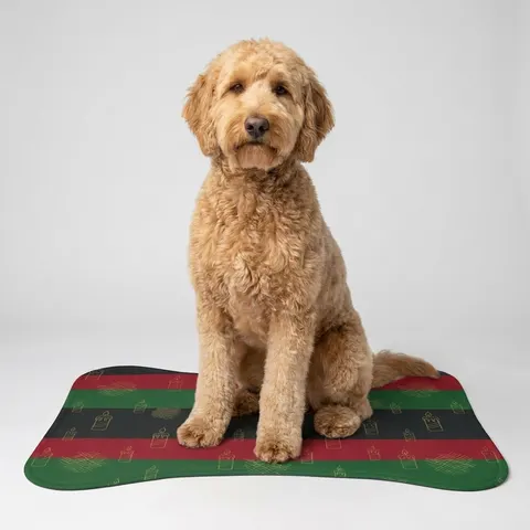 Holiday Kwanzaa Karamu Colors Pet Feeding Mats