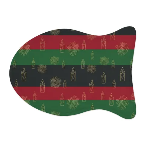 Holiday Kwanzaa Karamu Colors Pet Feeding Mats — other view