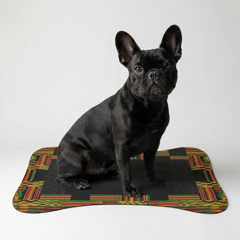 Holiday Kwanzaa Kente Border Pet Feeding Mats
