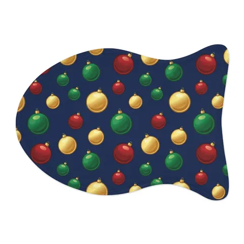 Holiday Glass Ornament Scatter Pet Feeding Mats — other view