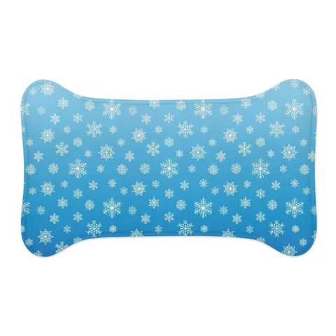 Holiday Snowflake All-Over Pet Feeding Mats — other view