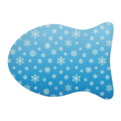 Holiday Snowflake All-Over Pet Feeding Mats — other view
