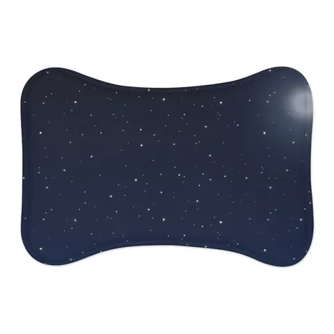 Holiday Starry Winter Night Pet Feeding Mats — other view