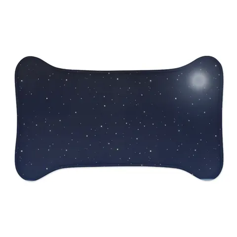 Holiday Starry Winter Night Pet Feeding Mats — other view