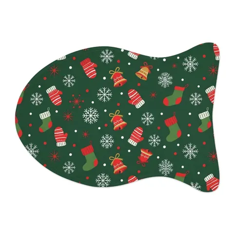 Holiday Ugly Sweater Icons Pet Feeding Mats — other view