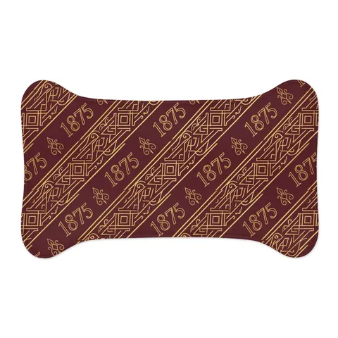 Huston-Tillotson 1875 Maroon & Gold Pet Feeding Mats — other view