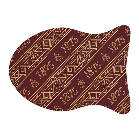 Huston-Tillotson 1875 Maroon & Gold Pet Feeding Mats — other view