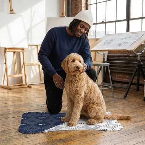 Jackson State 1877 Blue & White Split Pet Feeding Mats
