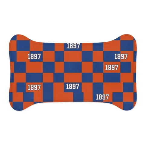 Langston 1897 Orange & Blue Pet Feeding Mats — other view