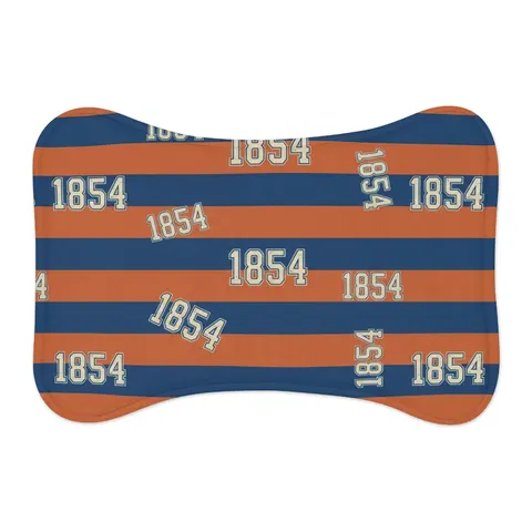Lincoln (PA) 1854 Blue & Orange Pet Feeding Mats — other view