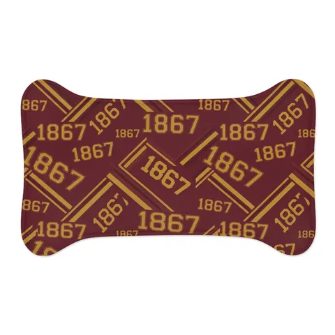 Morehouse 1867 Maroon & Gold Classic Pet Feeding Mats — other view