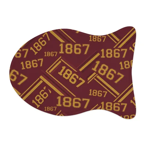 Morehouse 1867 Maroon & Gold Classic Pet Feeding Mats — other view
