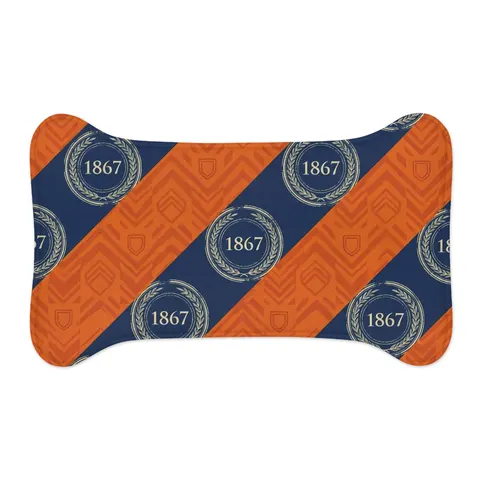 Morgan State 1867 Orange & Royal Pet Feeding Mats — other view