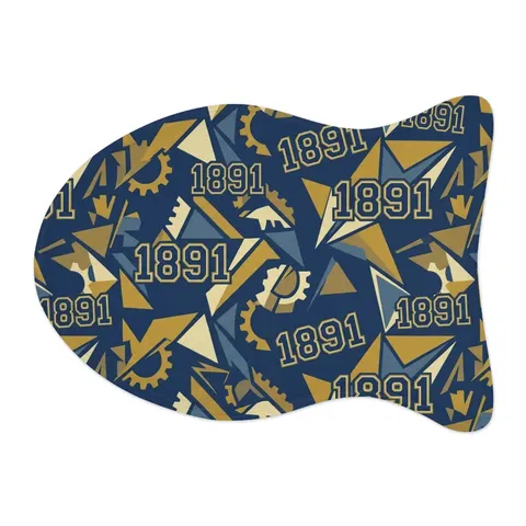 NC A&T 1891 Blue & Gold Tech Pattern Pet Feeding Mats — other view