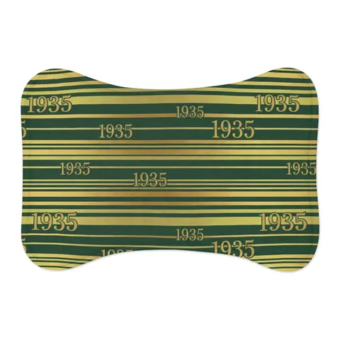 Norfolk State 1935 Green & Gold Pet Feeding Mats — other view