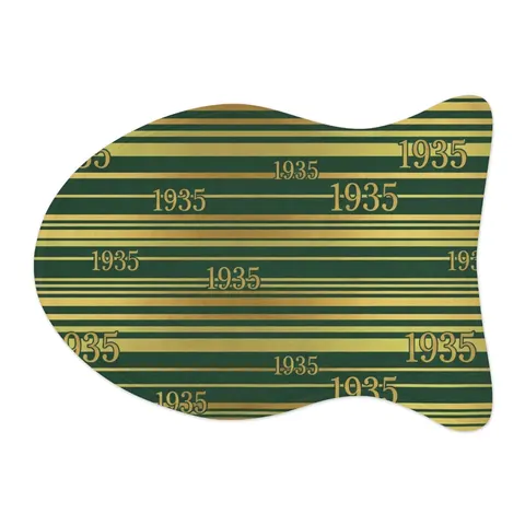 Norfolk State 1935 Green & Gold Pet Feeding Mats — other view