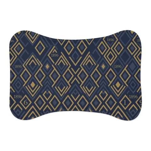 Oakwood 1896 Blue & Gold Pet Feeding Mats — other view