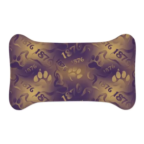 Prairie View 1876 Purple & Gold Pet Feeding Mats — other view