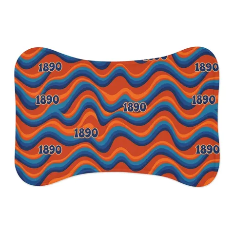 Savannah State 1890 Orange & Blue Pet Feeding Mats — other view