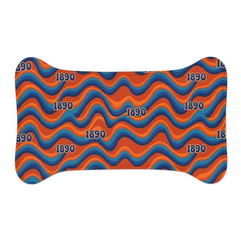 Savannah State 1890 Orange & Blue Pet Feeding Mats — other view