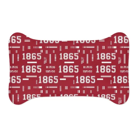 Shaw 1865 Crimson & White Pet Feeding Mats — other view