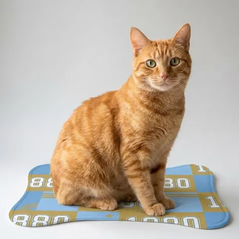 Southern 1880 Blue & Gold Block Pet Feeding Mats