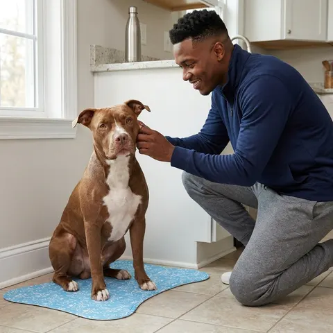 Spelman 1881 Sky Blue Elegance Pet Feeding Mats