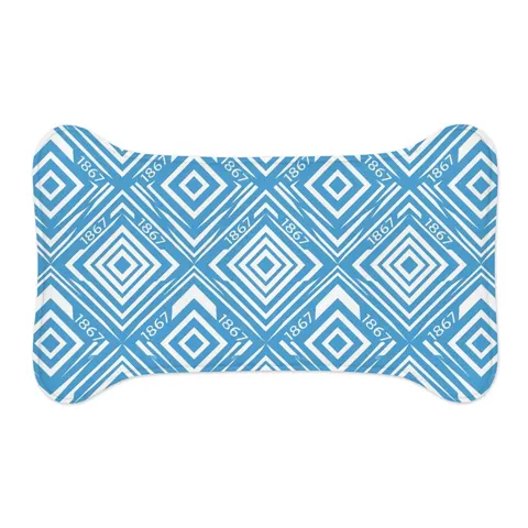 Saint Augustine's 1867 Blue & White Pet Feeding Mats — other view