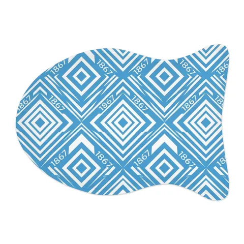 Saint Augustine's 1867 Blue & White Pet Feeding Mats — other view