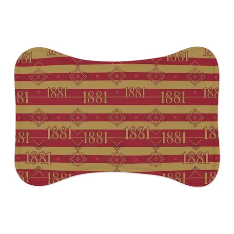 Tuskegee 1881 Crimson & Old Gold Pet Feeding Mats — other view
