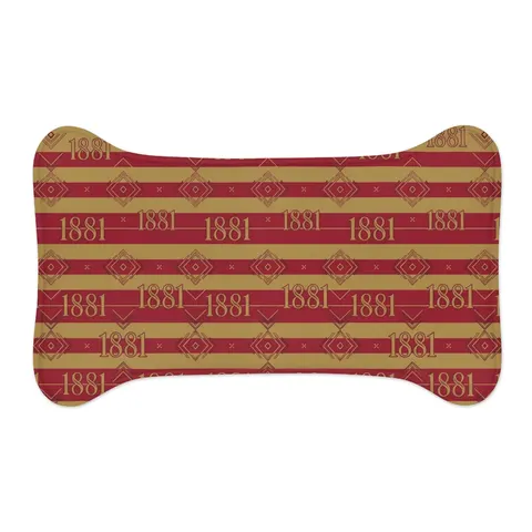 Tuskegee 1881 Crimson & Old Gold Pet Feeding Mats — other view