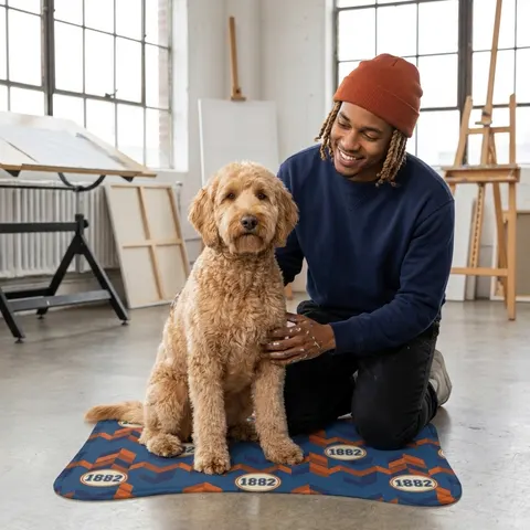 Virginia State 1882 Orange & Blue Pet Feeding Mats
