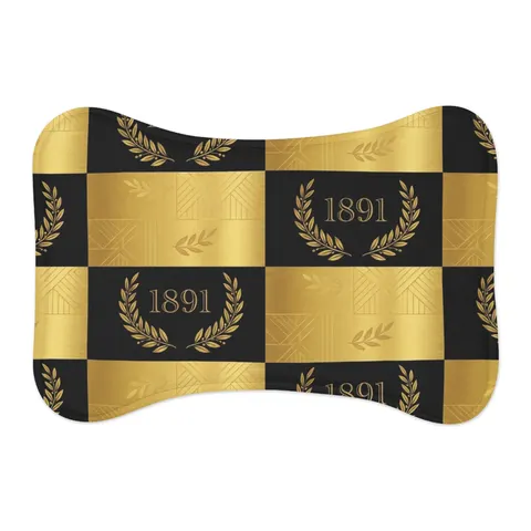 West Virginia State 1891 Black & Gold Pet Feeding Mats — other view